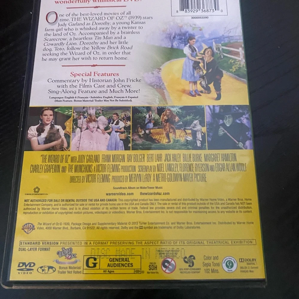 Wizard of Oz DVD